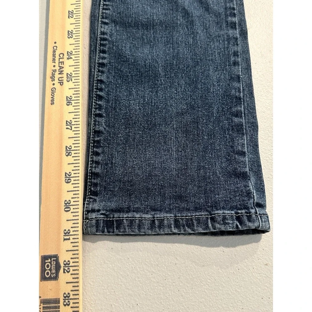 Tru Luxe Jeans Womens Denim Mid‎ Rise Stretch Embellished Pocket Blue Size 27/4